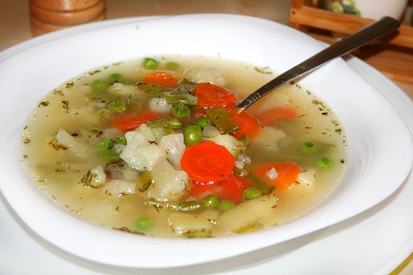 Рецепт - Суп овощной с цветной капустой