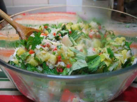 Рецепт - Деликатесный горячий салат