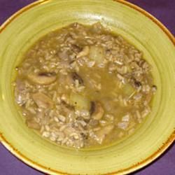 Рецепт - Грибной суп с рисом