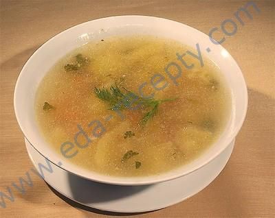 Рецепт - Картофельный суп на бульоне