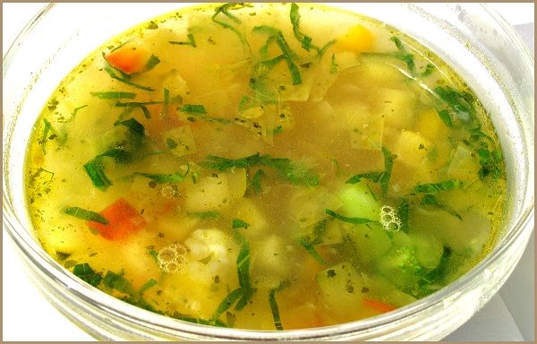 Рецепт - Суп из цветной капусты с овощами