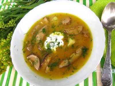 Рецепт - Суп из свежих грибов.