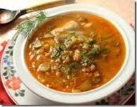 Рецепт - Суп из свиных субпродуктов с хреном