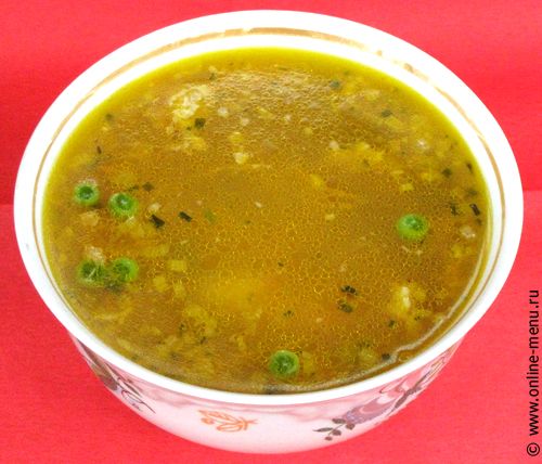 Рецепт - Суп из зеленого горошка с рисом
