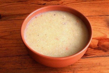 Рецепт - Суп молочный с горохом и перловой крупой