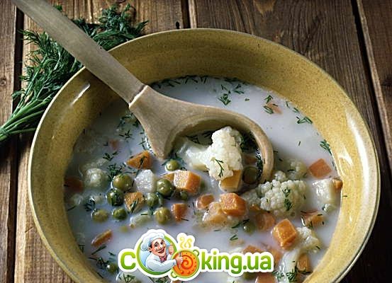 Рецепт - Суп молочный с овощами