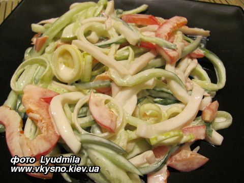 Рецепт - Салат из лука-порея