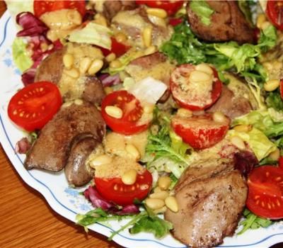 Рецепт - Салат картофельный с куриной печенкой