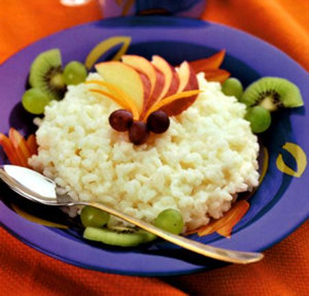 Рецепт - Каша рисовая молочная с фруктами