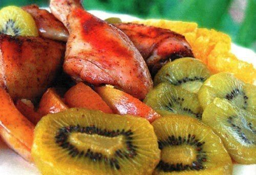 Рецепт - Куриные ножки с фруктами