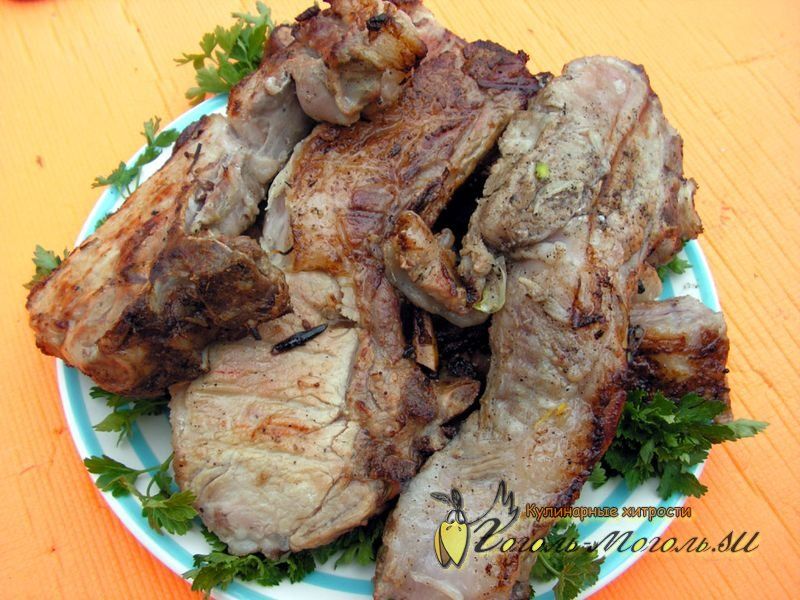 Рецепт - Шашлык из свинины с луком
