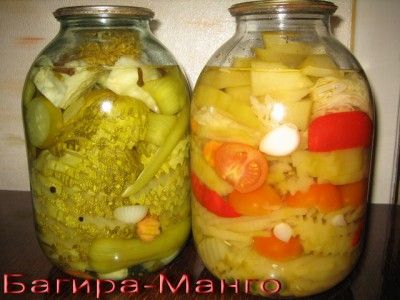 Рецепт - Маринованные овощи (ассорти)