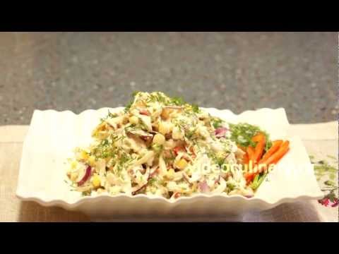Рецепт - Салат с курицей и кальмарами от http://videoculinary.ru